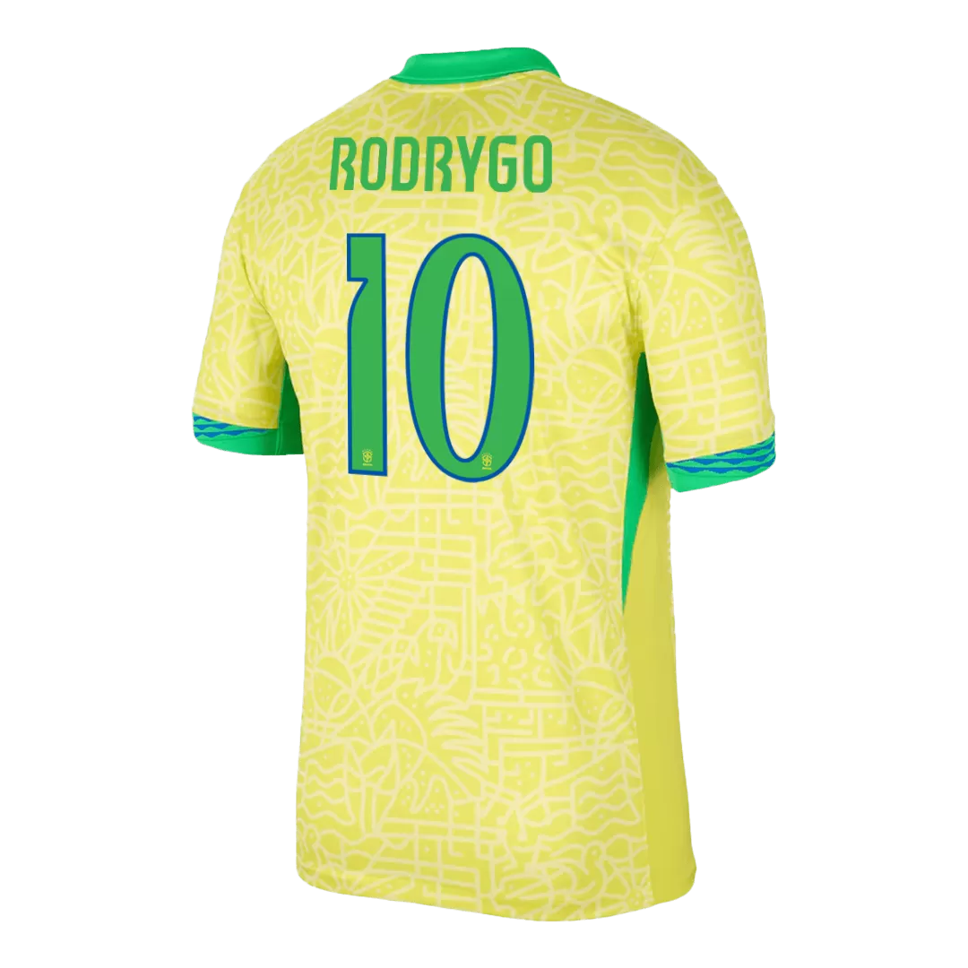 RODRYGO #10 Brazil Football Shirt Home Copa America 2024 - bestfootballkits