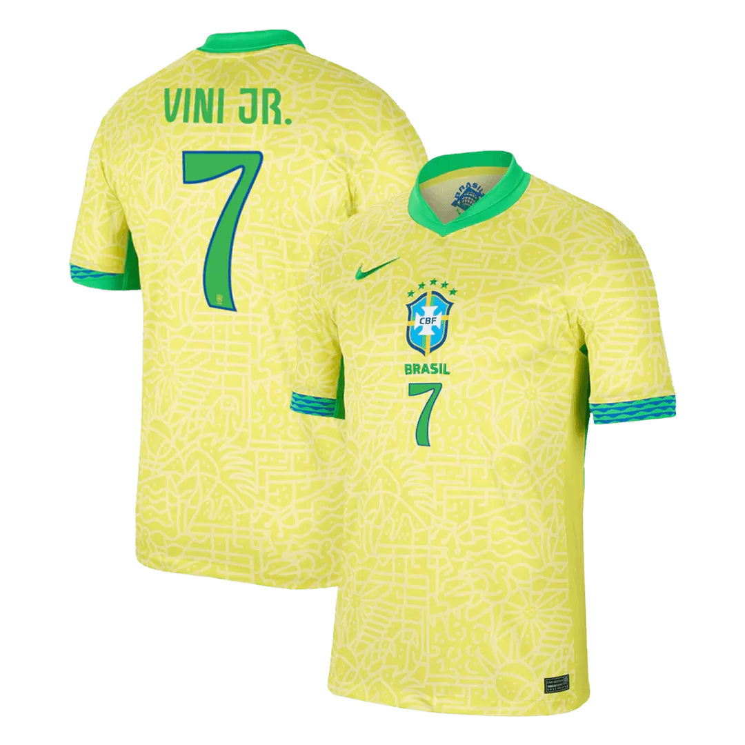 VINI JR. #7 Brazil Football Shirt Home Copa America 2024