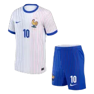 MBAPPE #10 France Football Mini Kit (Shirt+Shorts) Away Euro 2024 - bestfootballkits