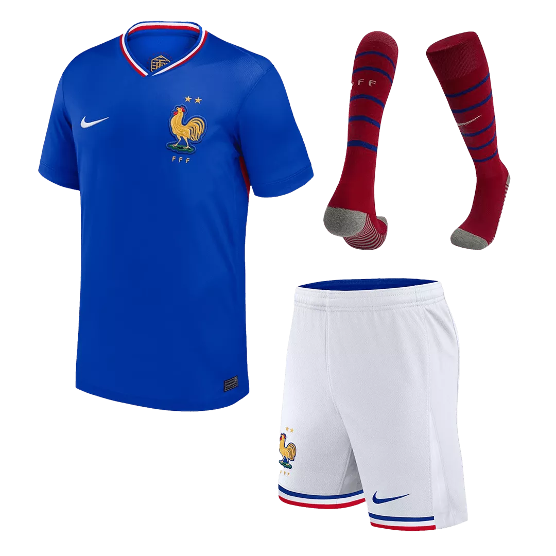 France Football Kit (Shirt+Shorts+Socks) Home Euro 2024