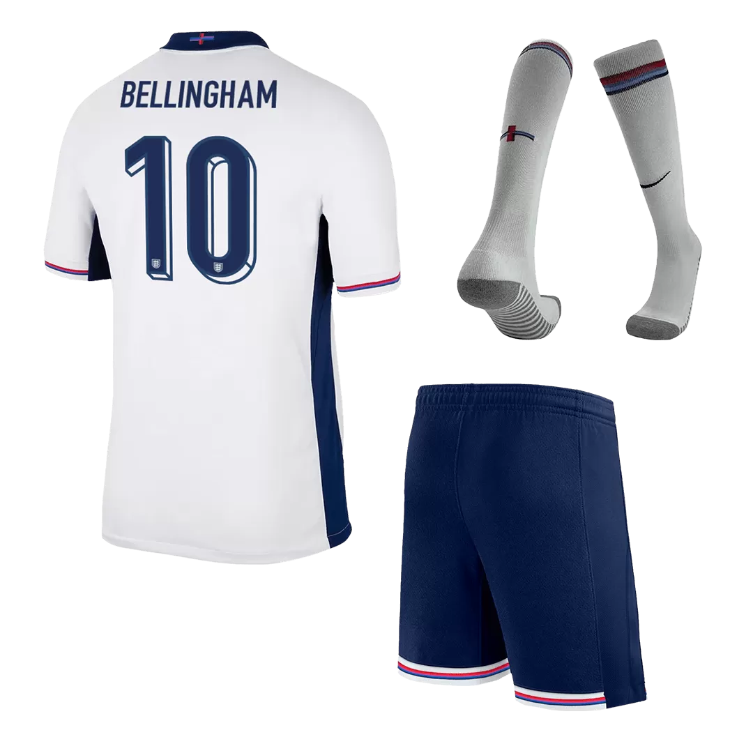 BELLINGHAM #10 England Football Mini Kit (Shirt+Shorts+Socks) Home Euro 2024