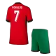 RONALDO #7 Portugal Football Mini Kit (Shirt+Shorts) Home Euro 2024 - bestfootballkits