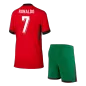 RONALDO #7 Portugal Football Mini Kit (Shirt+Shorts) Home Euro 2024 - bestfootballkits
