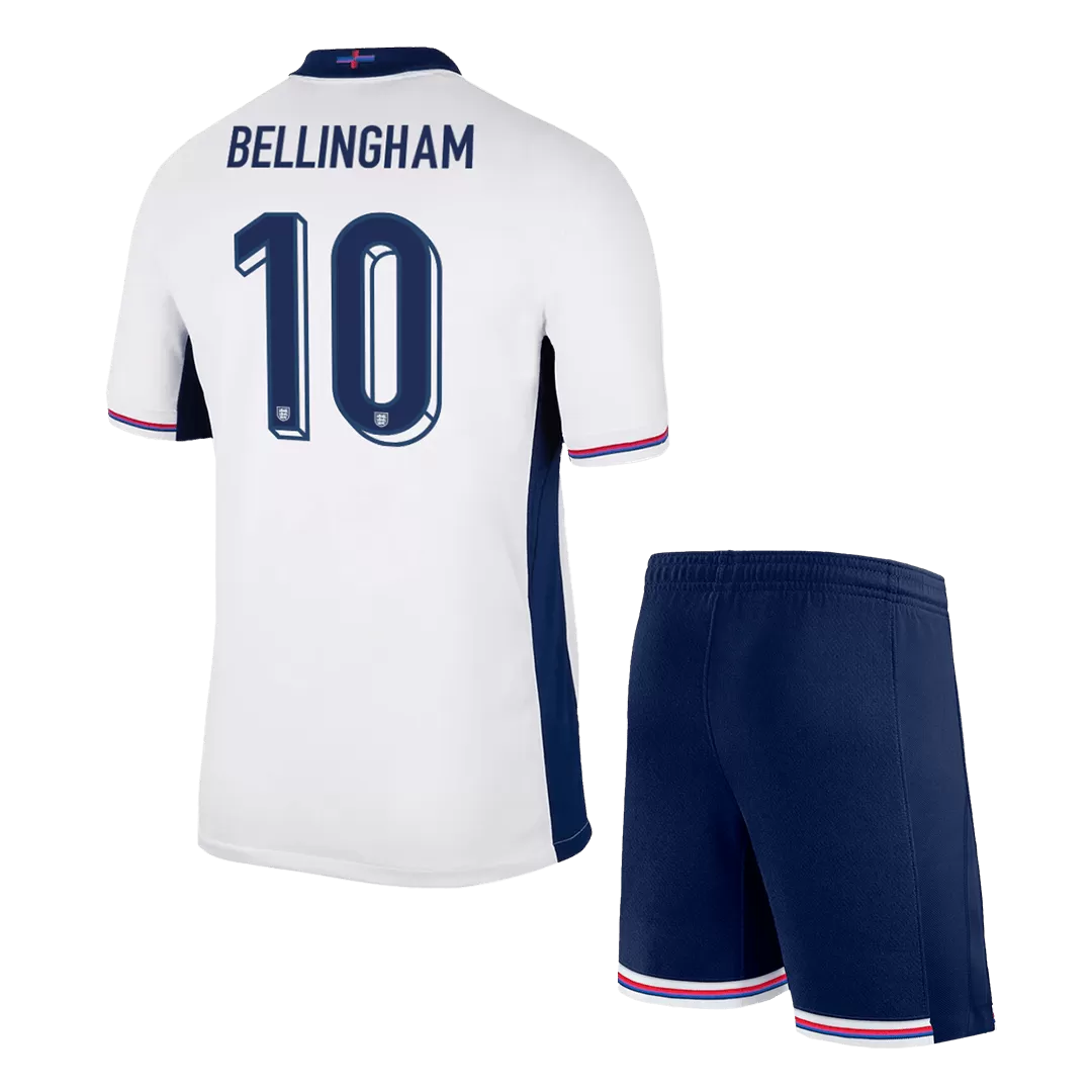 BELLINGHAM #10 England Football Mini Kit (Shirt+Shorts) Home Euro 2024
