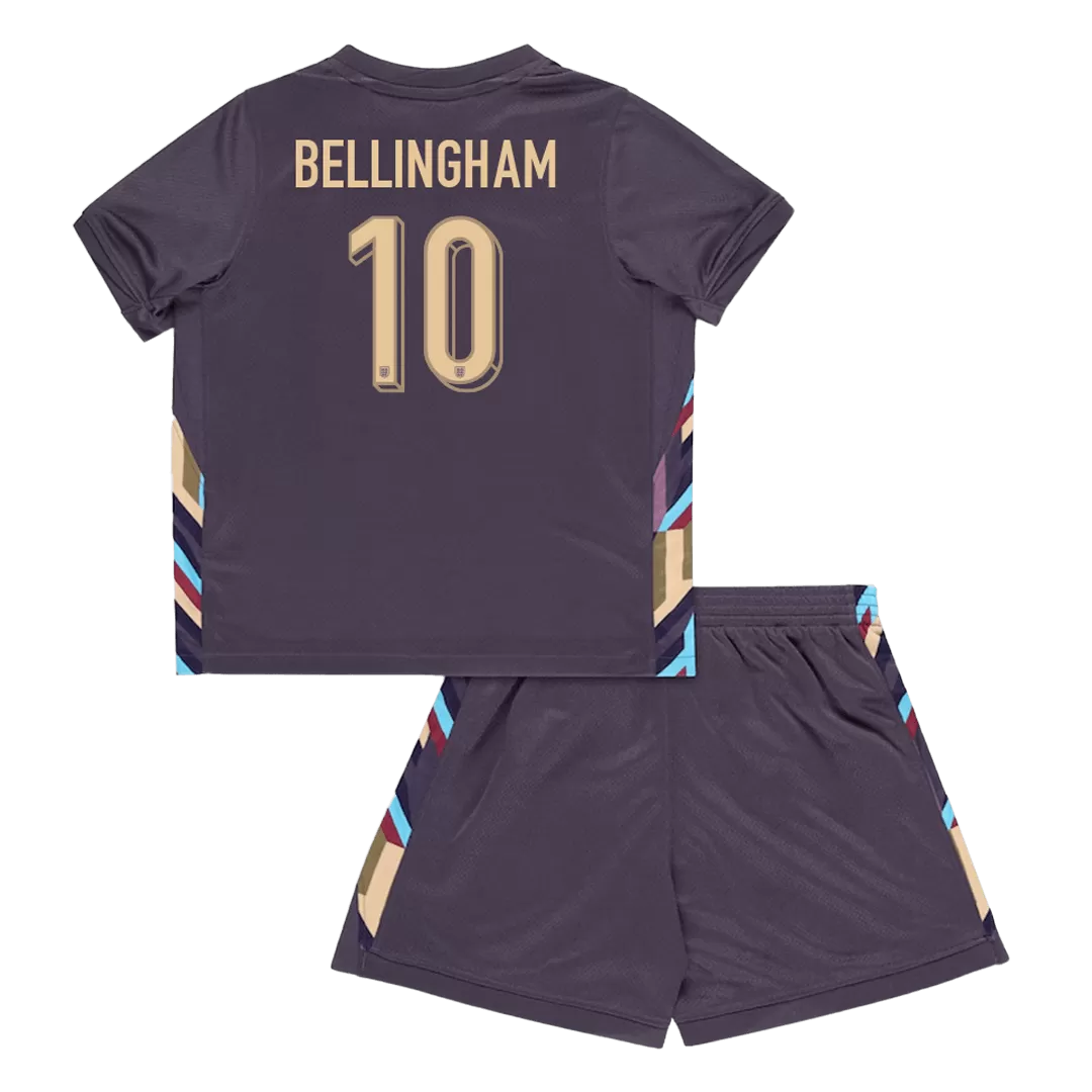 BELLINGHAM #10 England Football Mini Kit (Shirt+Shorts) Away Euro 2024