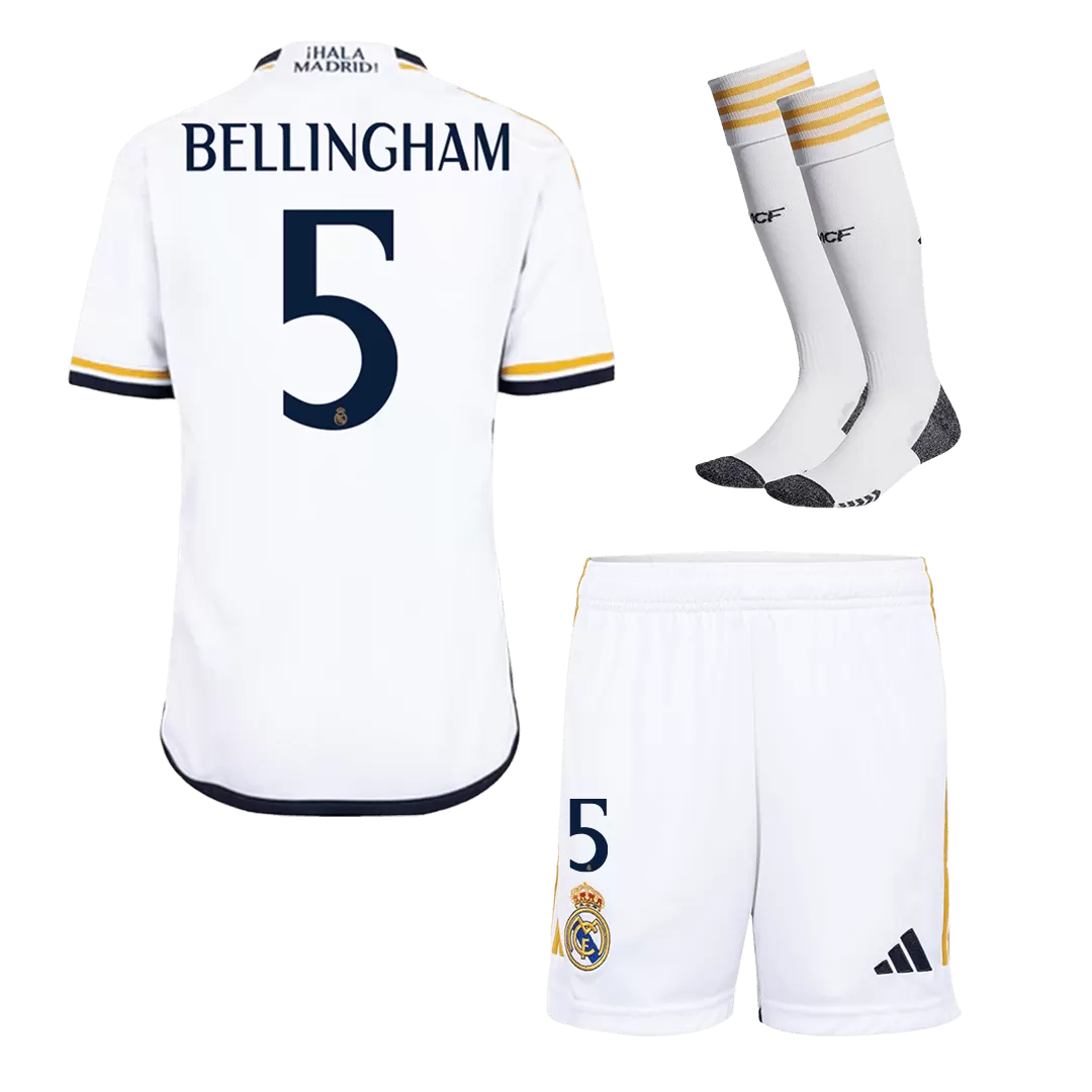 BELLINGHAM #5 Real Madrid Football Mini Kit (Shirt+Shorts+Socks) Home 2023/24