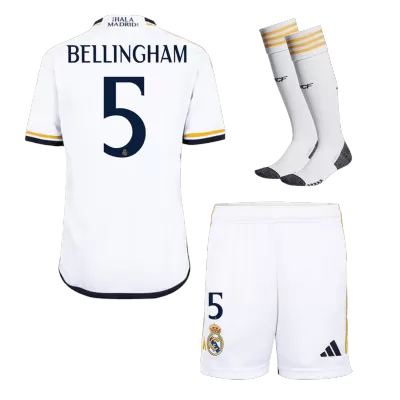 BELLINGHAM #5 Real Madrid Football Mini Kit (Shirt+Shorts+Socks) Home 2023/24 - bestfootballkits