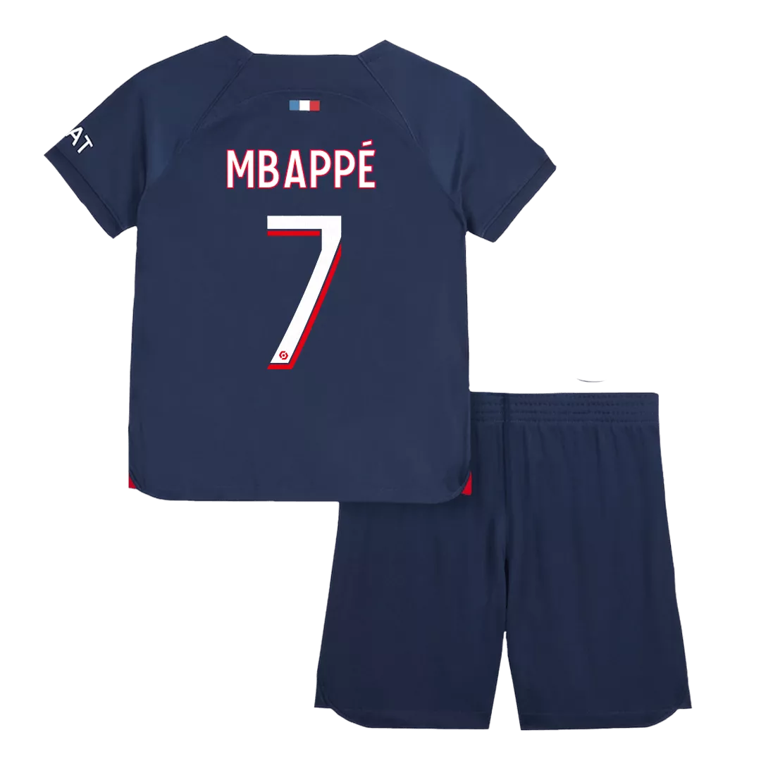 MBAPPÉ #7 PSG Football Mini Kit (Shirt+Shorts) Home 2023/24