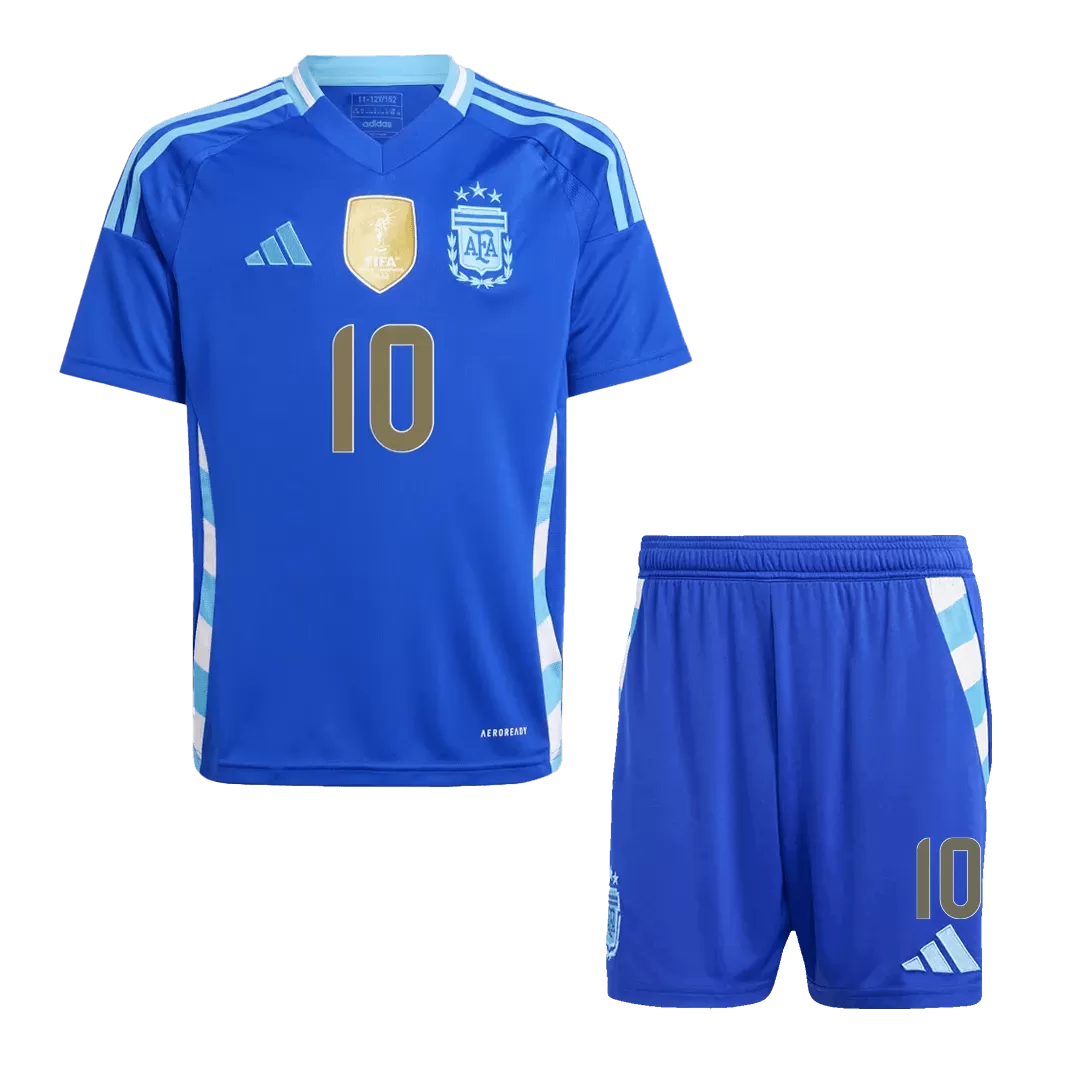 MESSI #10 Argentina Football Mini Kit (Shirt+Shorts) Away Copa America 2024