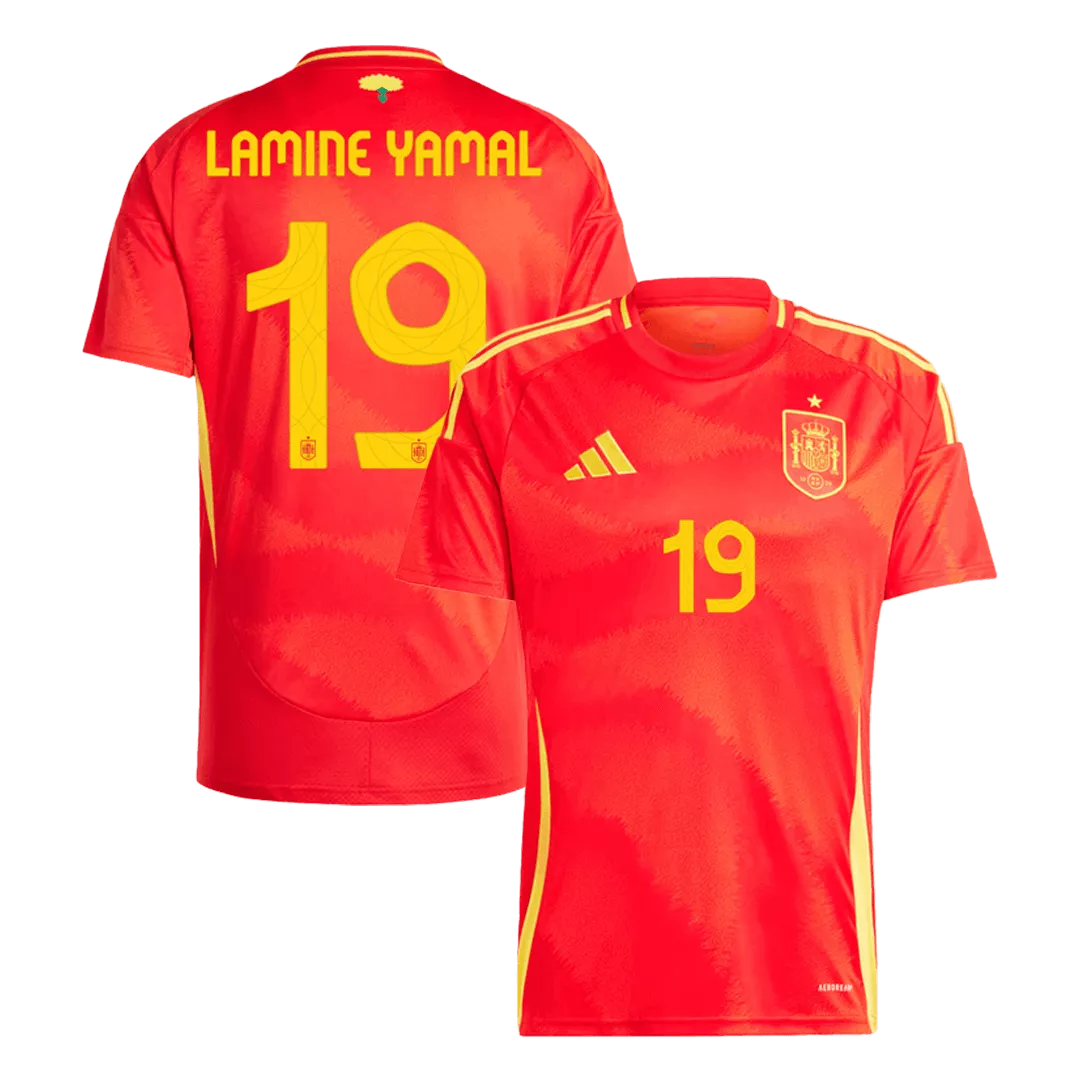 LAMINE YAMAL #19 Spain Euro Football Shirt Home Euro 2024