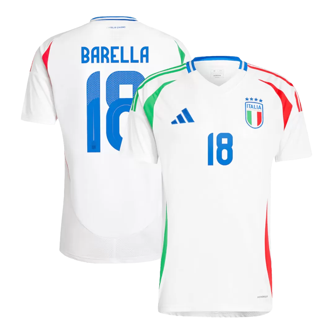 BARELLA #18 Italy Euro Football Shirt Away Euro 2024