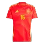 RODRIGO #16 Spain Euro Football Shirt Home Euro 2024 - bestfootballkits