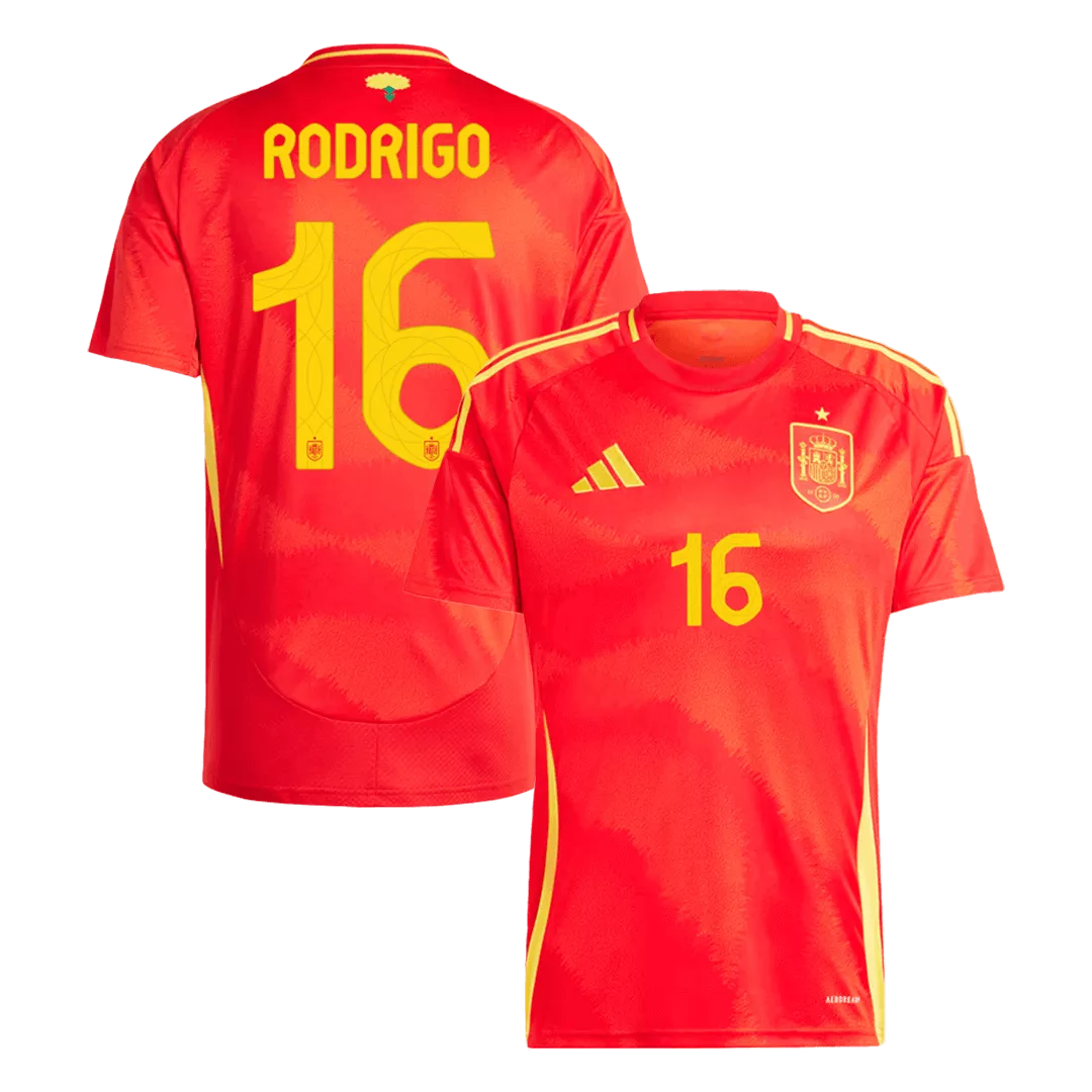 RODRIGO #16 Spain Euro Football Shirt Home Euro 2024