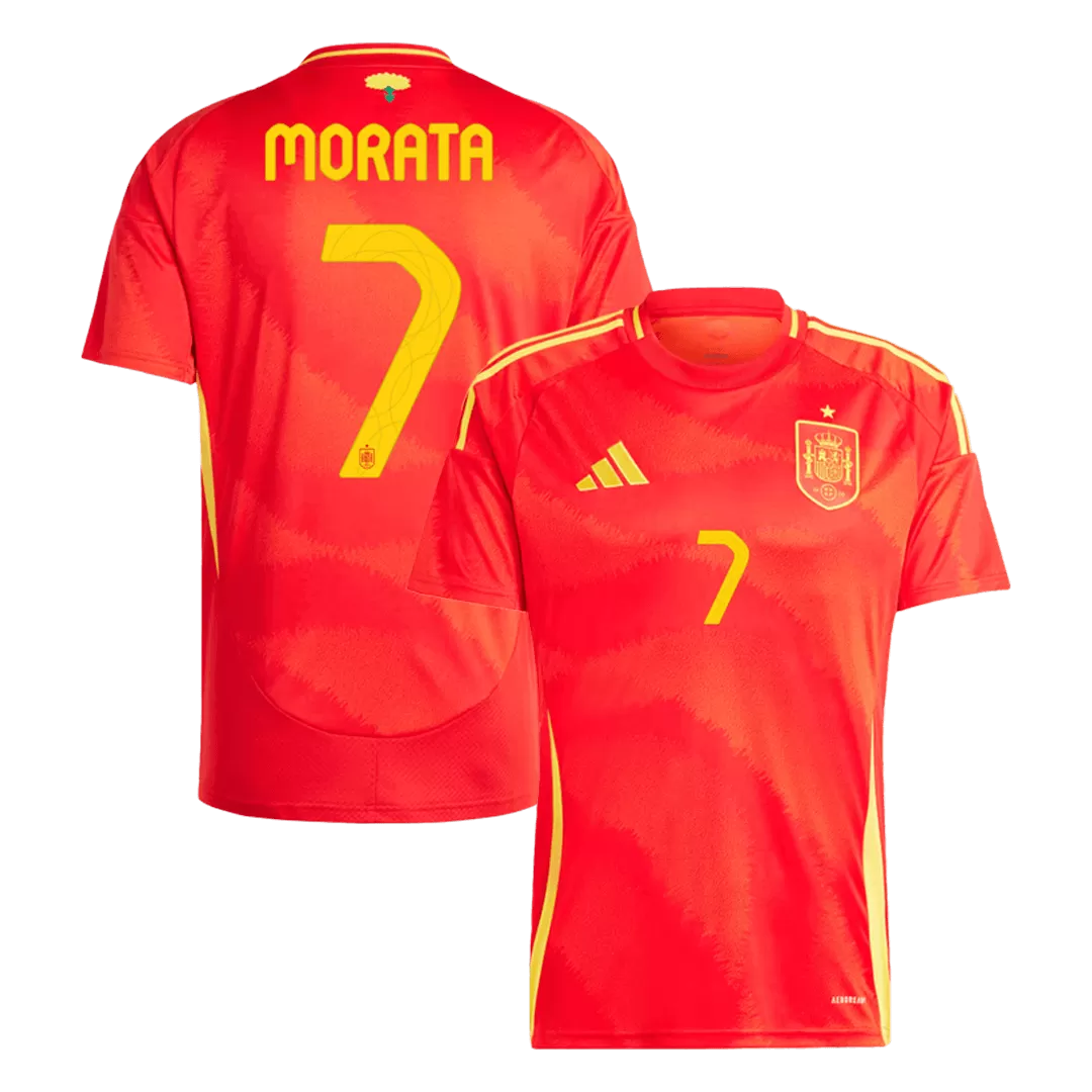 MORATA #7 Spain Euro Football Shirt Home Euro 2024