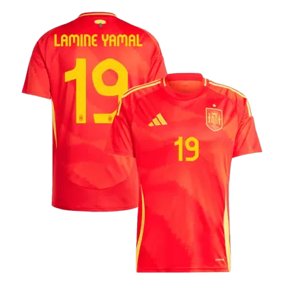 LAMINE YAMAL #19 Spain Euro Football Shirt Home Euro 2024 - bestfootballkits