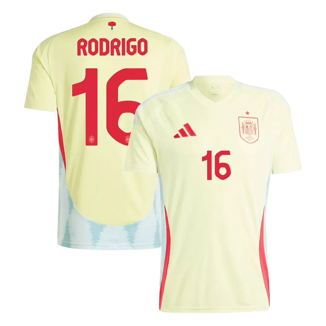RODRIGO #16 Spain Euro Football Shirt Away Euro 2024