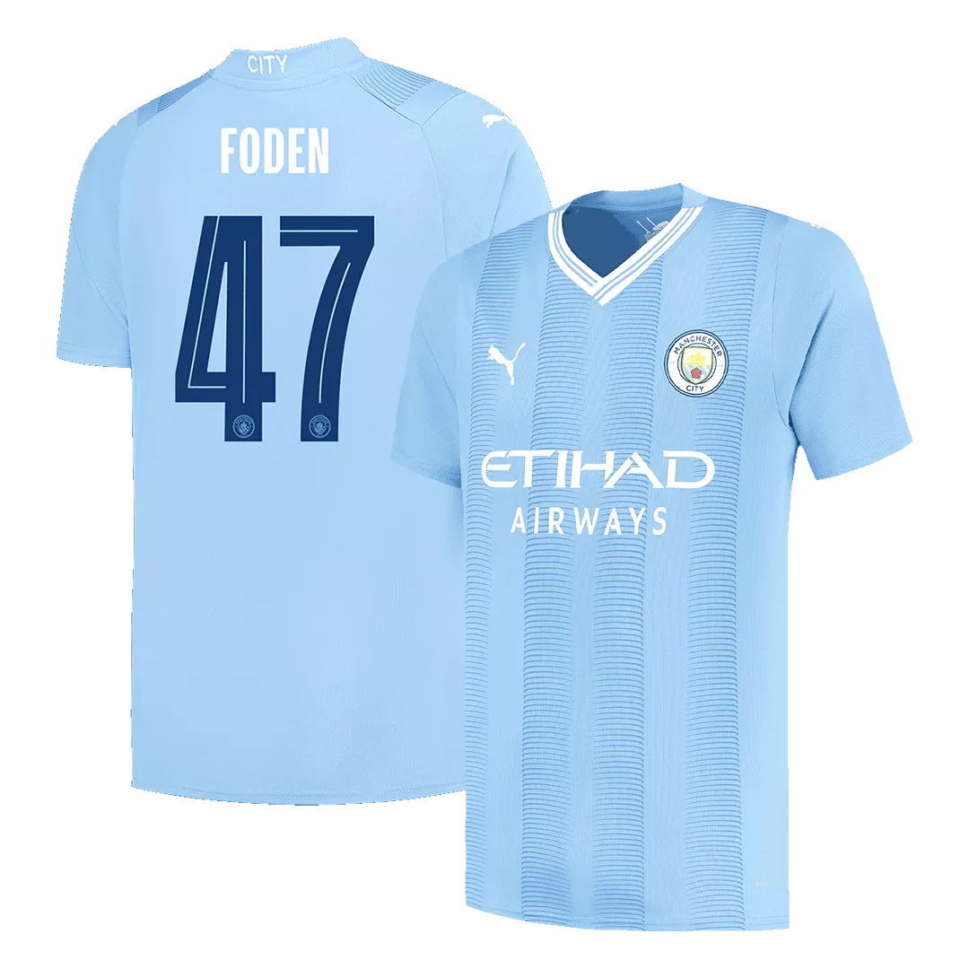 FODEN #47 Manchester City Football Shirt Home 2023/24 - UCL