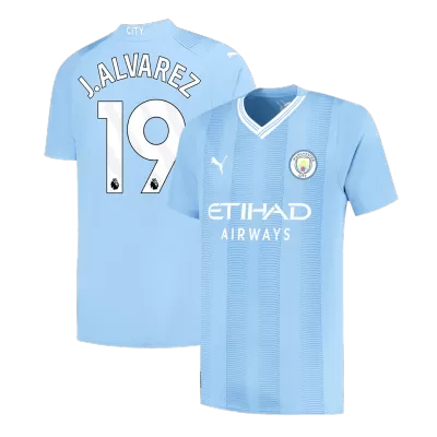 J.ALVAREZ #19 Manchester City Football Shirt Home 2023/24 - bestfootballkits