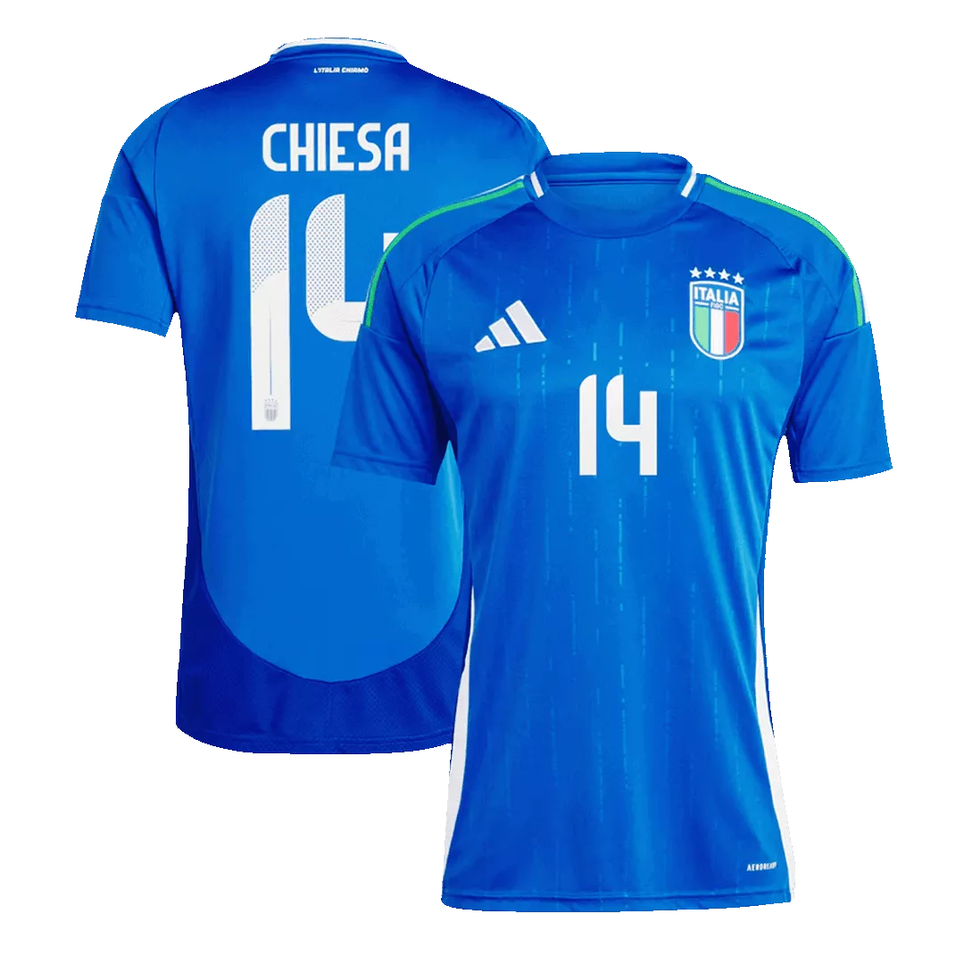 CHIESA #14 Italy Euro Football Shirt Home Euro 2024