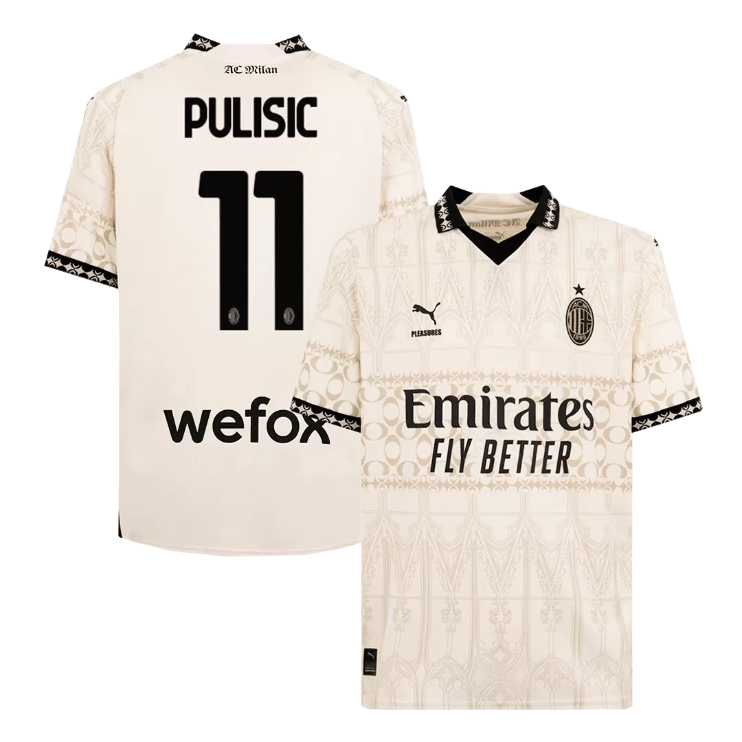 PULISIC #11 AC Milan X Pleasures Football Shirt Fourth Away 2023/24