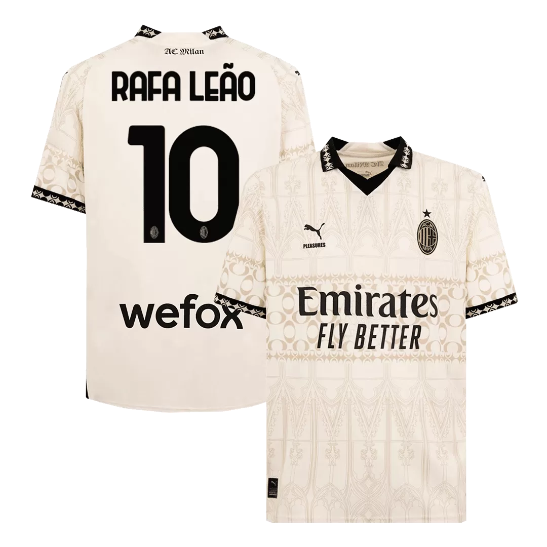 RAFA LEÃO #10 AC Milan X Pleasures Football Shirt Fouth Away 2023/24