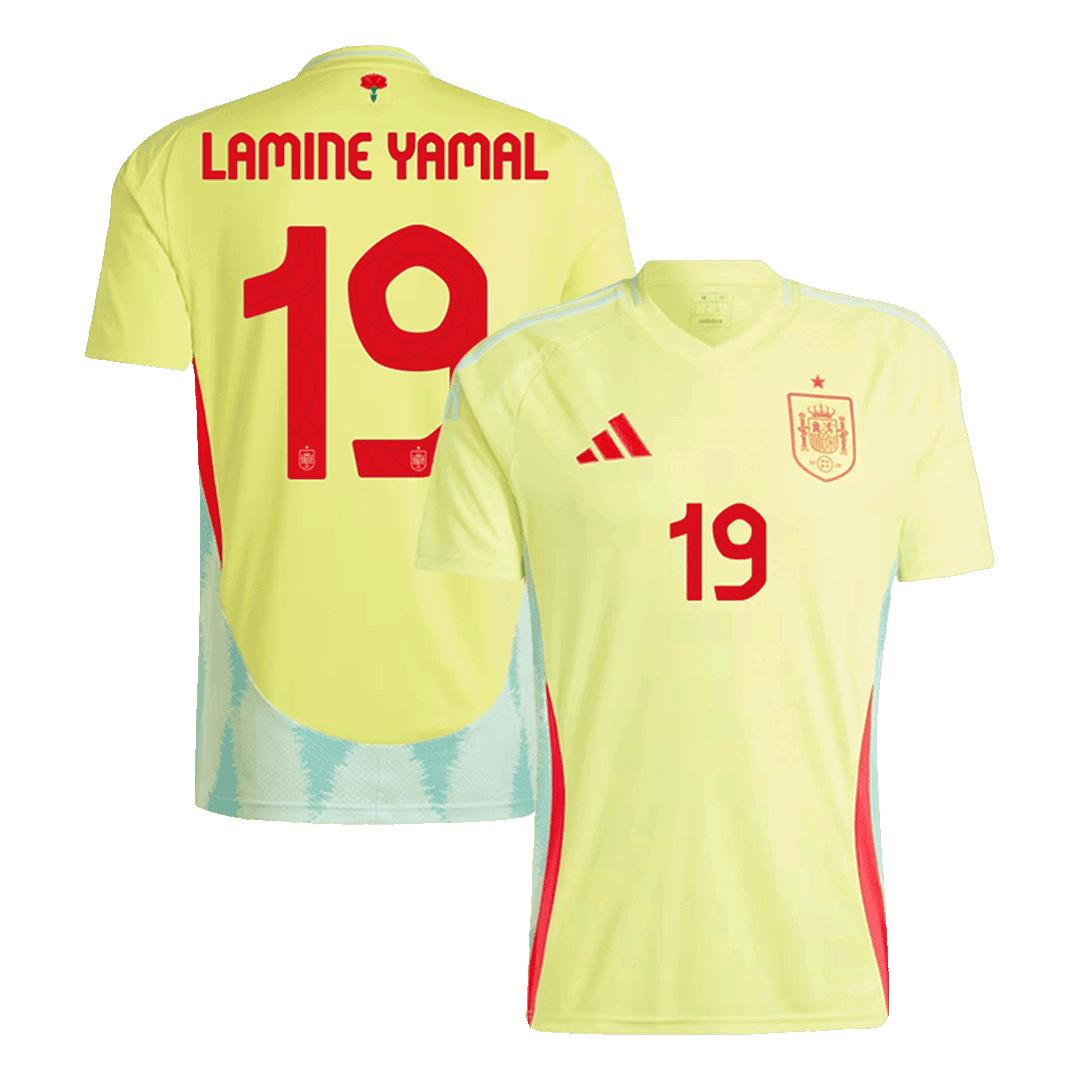 LAMINE YAMAL #19 Spain Euro Football Shirt Away Euro 2024