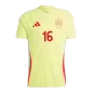 RODRIGO #16 Spain Euro Football Shirt Away Euro 2024 - bestfootballkits