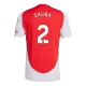 Authentic SALIBA #2 Arsenal Shirt Home 2024/25 - bestfootballkits