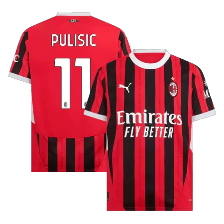 PULISIC #11 AC Milan Home Soccer Jersey 2024/25 - bestfootballkits