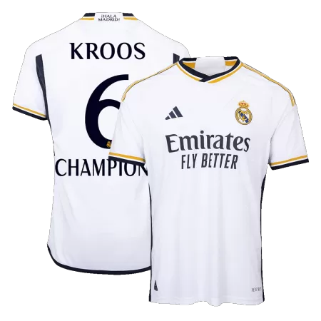 Authentic KROOS #6 CHAMPIONS Real Madrid Shirt Home 2023/24 - bestfootballkits