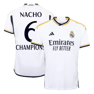 NACHO #6 CHAMPIONS Real Madrid Shirt Home 2023/24 - bestfootballkits