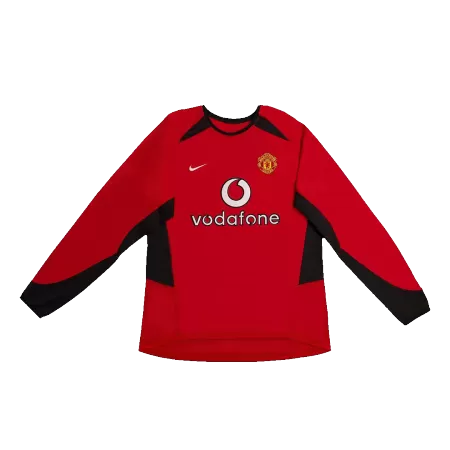 Manchester United Classic Football Shirt Home Long Sleeve 2002/03 - bestfootballkits