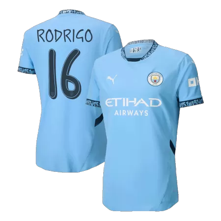 Authentic RODRIGO #16 Manchester City Shirt Home 2024/25 - UCL - bestfootballkits