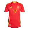 Authentic WILLIAMS JR. #17 Spain Shirt Home Euro 2024 - bestfootballkits