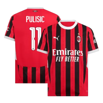 PULISIC #11 AC Milan Shirt Home 2024/25 - UCL - bestfootballkits