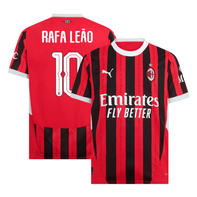 RAFA LEÃO #10 AC Milan Shirt Home 2024/25 - UCL - bestfootballkits