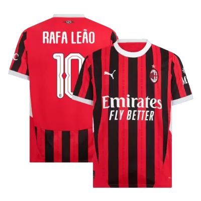 RAFA LEÃO #10 AC Milan Shirt Home 2024/25 - UCL - bestfootballkits