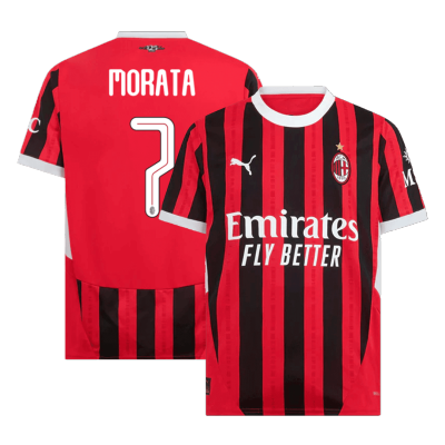 MORATA #7 AC Milan Shirt Home 2024/25 - UCL - bestfootballkits