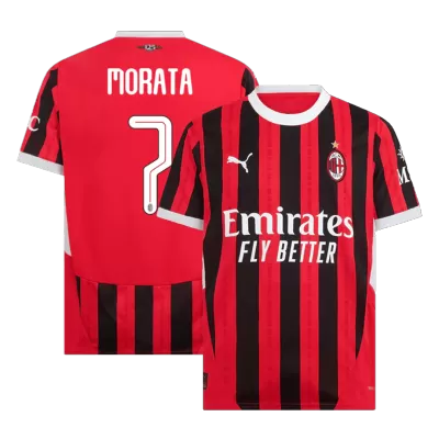 MORATA #7 AC Milan Shirt Home 2024/25 - UCL - bestfootballkits