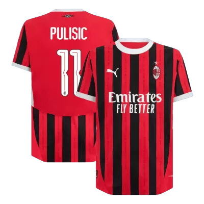 Authentic PULISIC #11 AC Milan Shirt Home 2024/25 - UCL - bestfootballkits