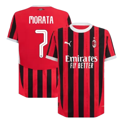 Authentic MORATA #7 AC Milan Shirt Home 2024/25 - UCL - bestfootballkits