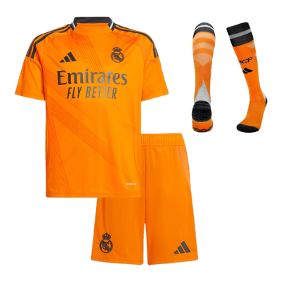 Kid's Real Madrid Away Soccer Jersey Kit(Jersey+Shorts+Socks) 2024/25 - bestfootballkits