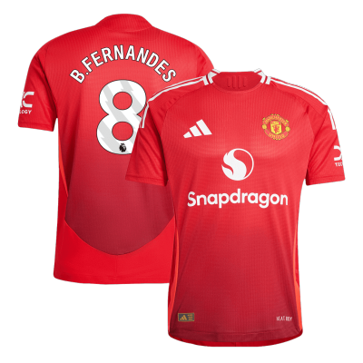 Authentic B.FERNANDES #8 Manchester United Shirt Home 2024/25 - bestfootballkits