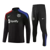 Kid's Barcelona Zipper Sweatshirt Kit(Top+Pants) 2024/25 - bestfootballkits