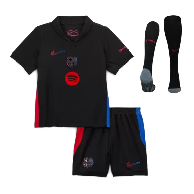 Barcelona Mini Kit Away 2024/25 - Spotify Logo Without Text - bestfootballkits