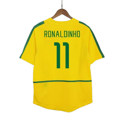 RONALDINHO #11 Retro Brazil Shirt Home 2002/03 - bestfootballkits