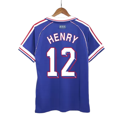 HENRY #12 Retro France Shirt Home 1998 - bestfootballkits