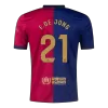 F.DE JONG #21 Barcelona Shirt Home 2024/25- Spotify Logo Without Text - bestfootballkits