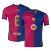 Authentic GAVI #6 Barcelona Shirt Home 2024/25 - Spotify Logo Without Text - bestfootballkits