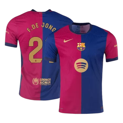 Authentic F.DE JONG #21 Barcelona Shirt Home 2024/25 - Spotify Logo Without Text - bestfootballkits